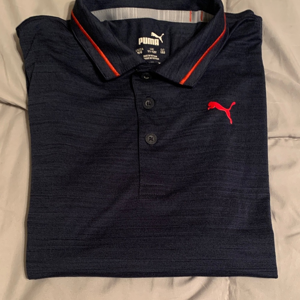 Puma youth boys dri-fit golf shirt